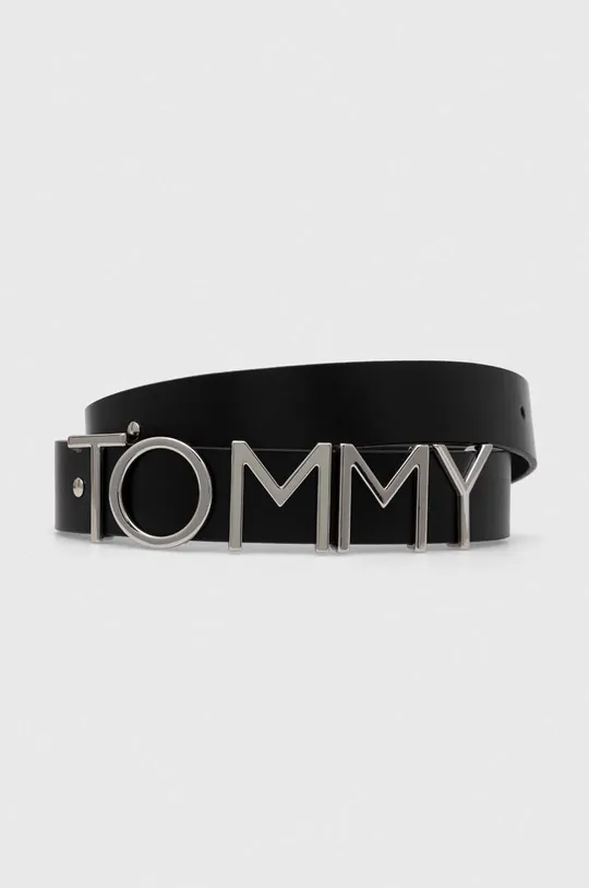 Kožený opasok Tommy Jeans čierna