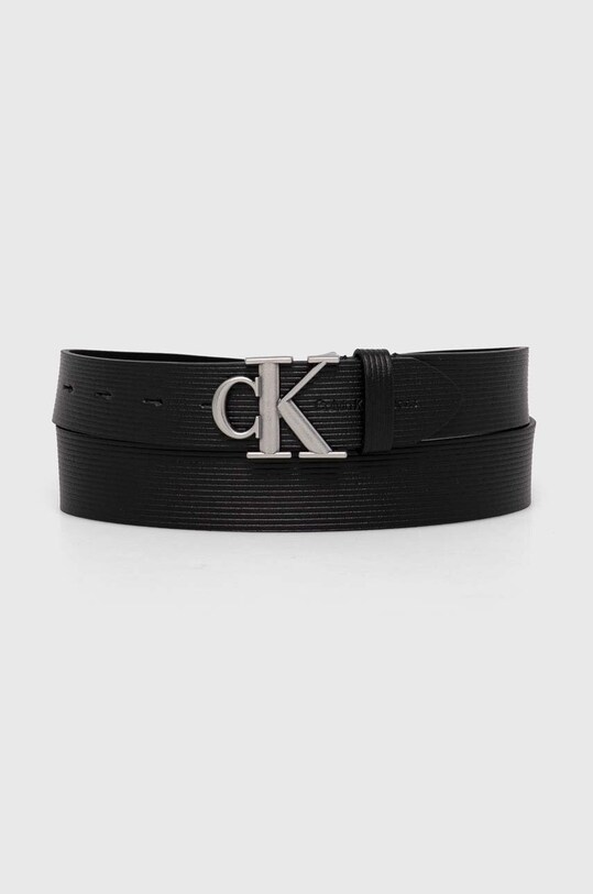 Кожаный ремень Calvin Klein Jeans мужской цвет чёрный | ANSWEAR.ua