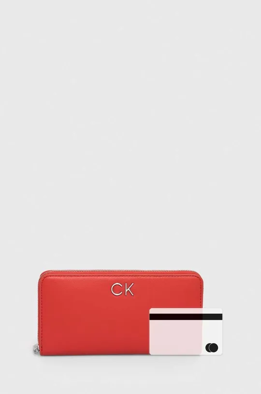 czerwony Calvin Klein portfel