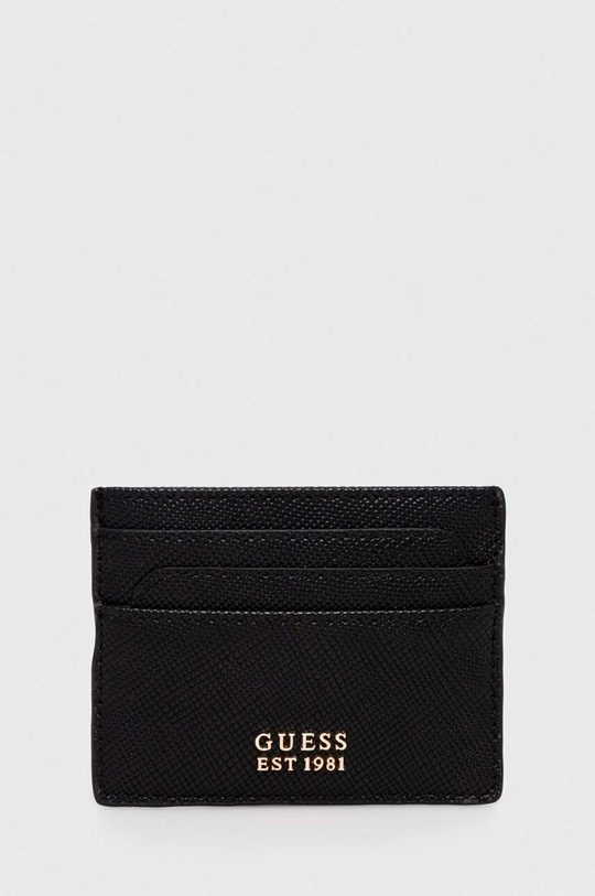 czarny Guess etui na karty LAUREL Damski