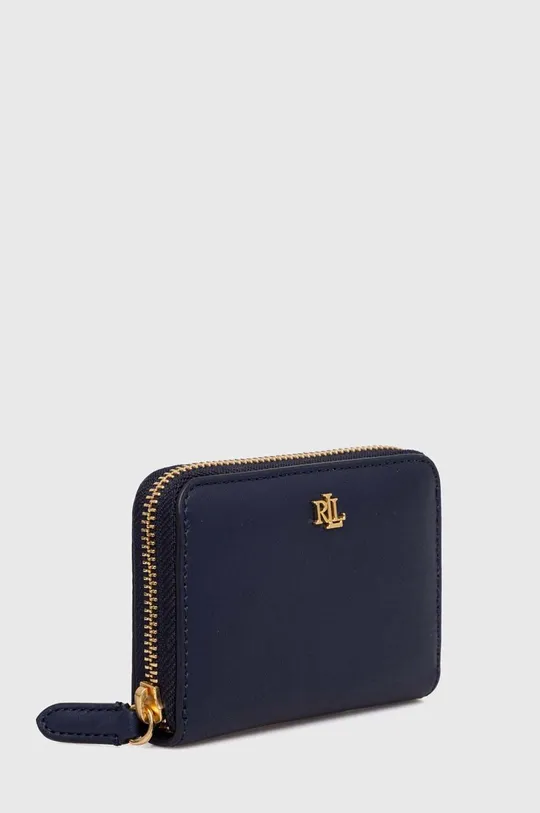 Usnjena denarnica Lauren Ralph Lauren mornarsko modra