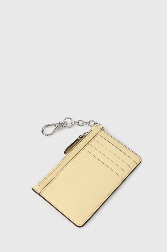 Kožená peňaženka Lauren Ralph Lauren žltá