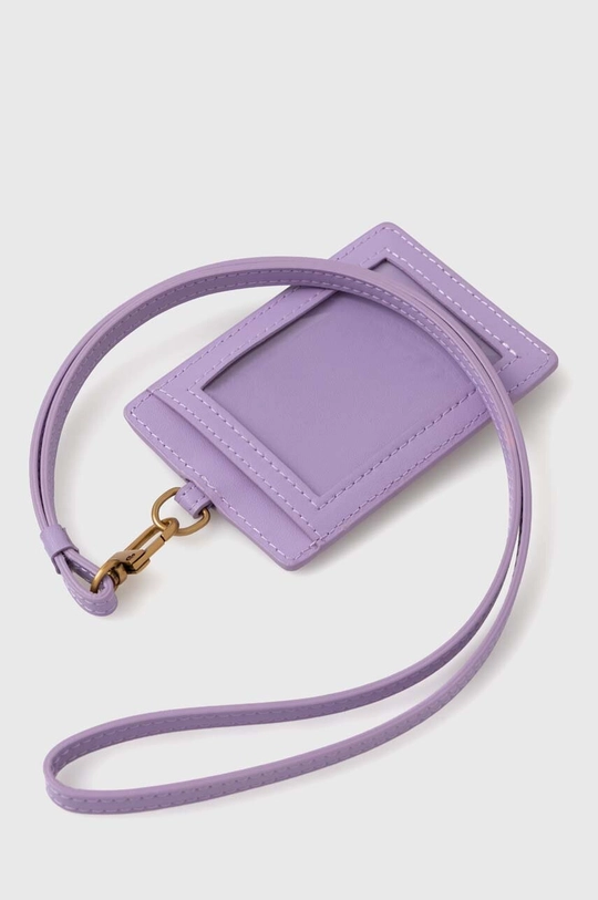 Pinko portacarte in pelle violetto