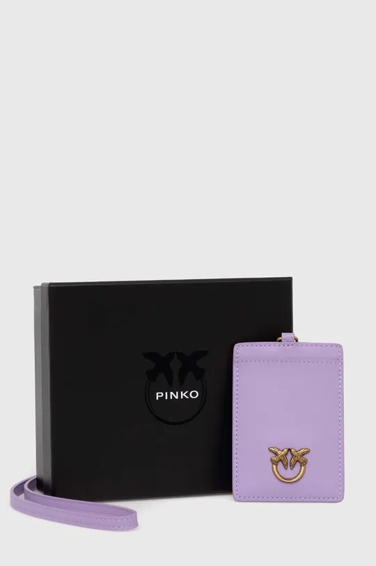 Δερμάτινη θήκη για κάρτες Pinko  Φυσικό δέρμα