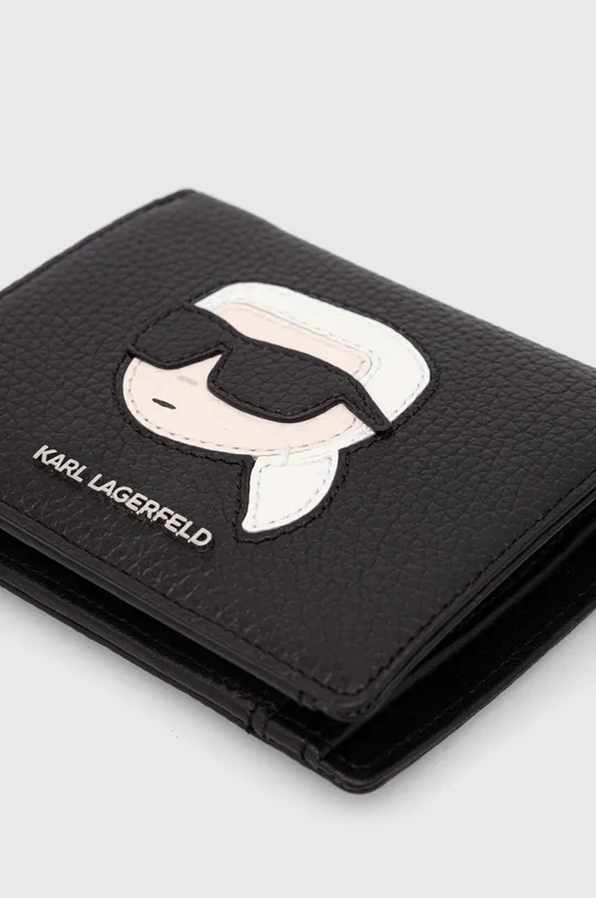 Δερμάτινο πορτοφόλι Karl Lagerfeld μαύρο