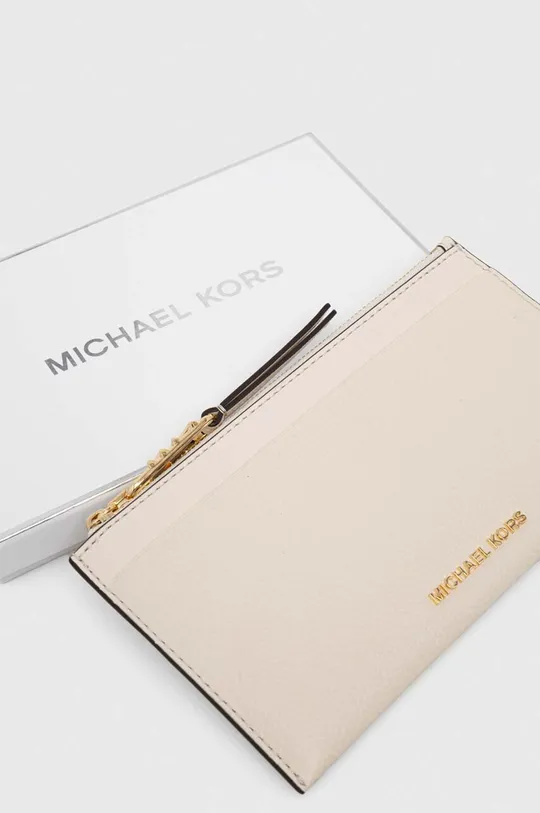 beżowy MICHAEL Michael Kors portfel skórzany