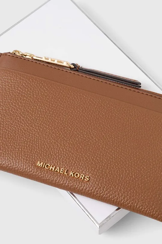 MICHAEL Michael Kors portfel skórzany brązowy