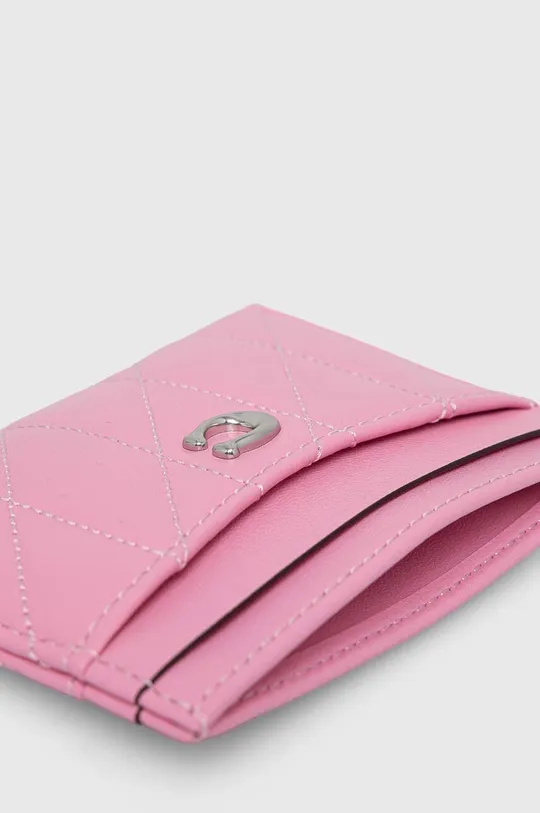 Δερμάτινη θήκη για κάρτες Coach Essential Card Case ροζ