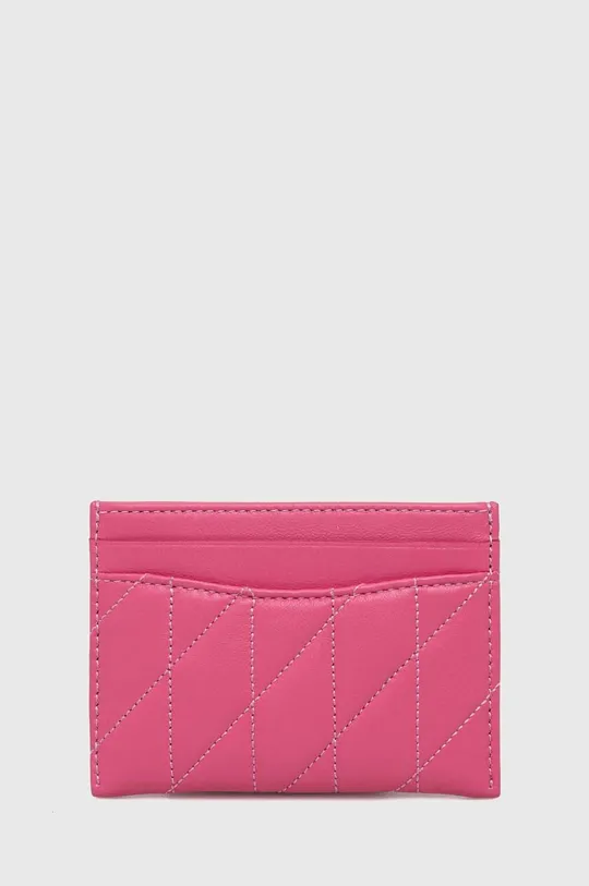 Kožni etui za kartice Coach Essential Card Case roza