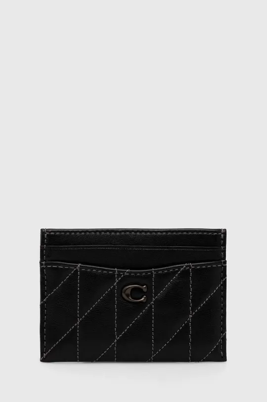 чёрный Кожаный чехол на карты Coach Essential Card Case Женский