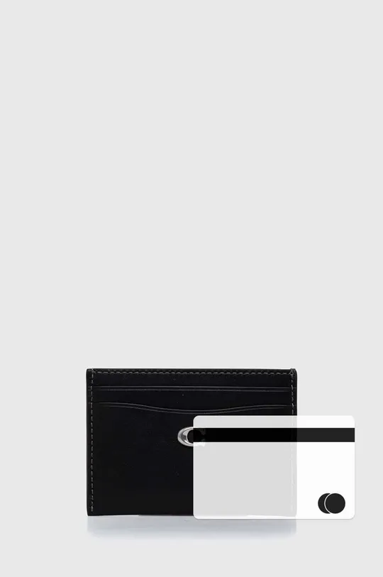 чёрный Кожаный чехол на карты Coach Essential Card Case
