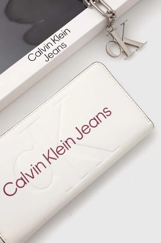 λευκό Πορτοφόλι + μπρελόκ Calvin Klein Jeans