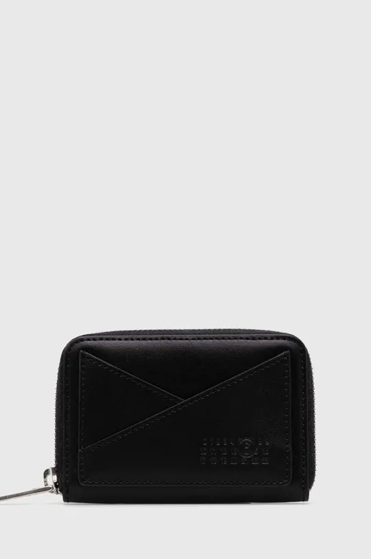 μαύρο Δερμάτινο πορτοφόλι MM6 Maison Margiela Wallets Γυναικεία
