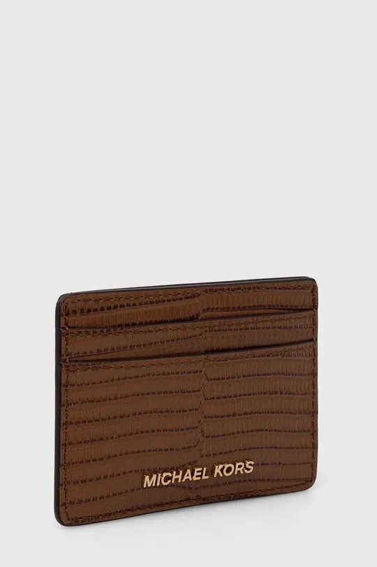 Шкіряний чохол на банківські карти MICHAEL Michael Kors коричневий