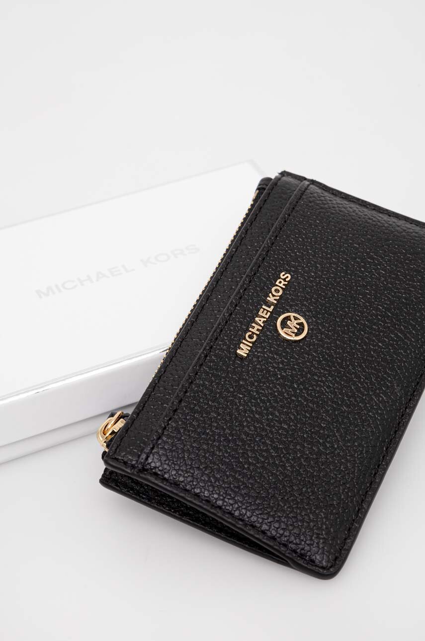 Кожаный чехол на карты MICHAEL Michael Kors цвет чёрный | ANSWEAR.ua