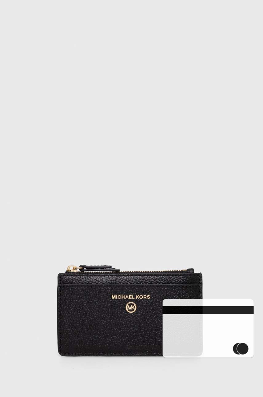 Кожаный чехол на карты MICHAEL Michael Kors цвет чёрный | ANSWEAR.ua