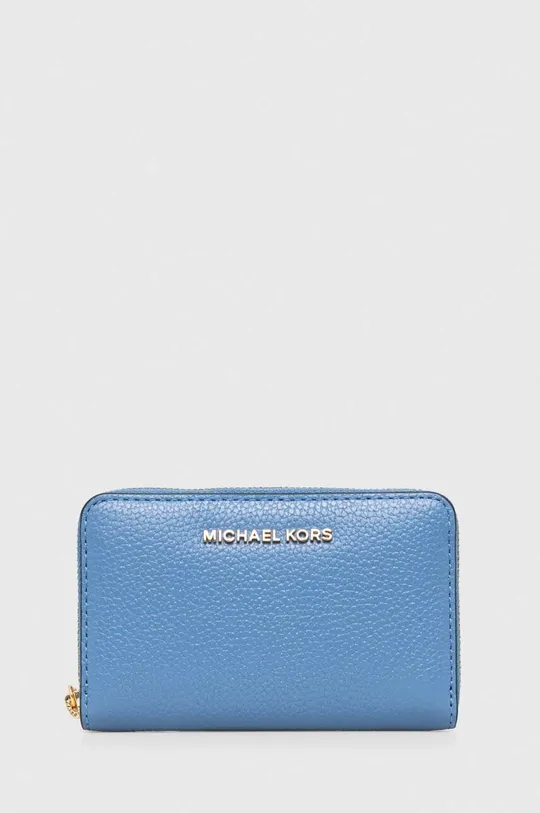 modrá Kožená peňaženka MICHAEL Michael Kors Dámsky