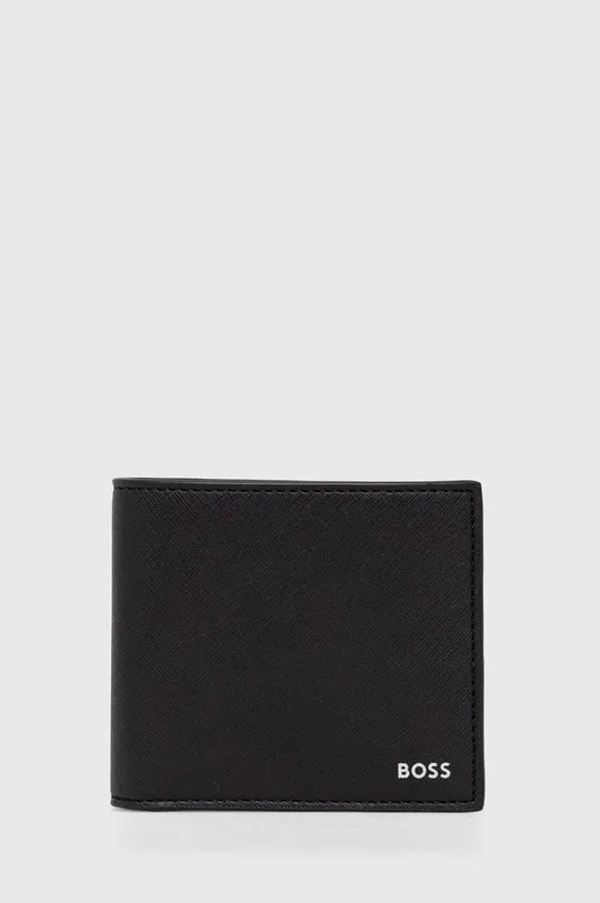 čierna Kožená peňaženka BOSS Pánsky