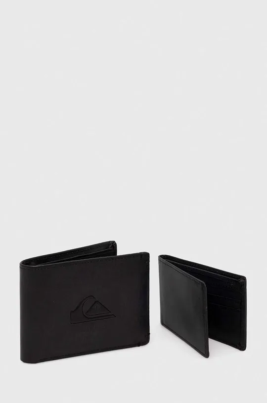 Usnjena denarnica Quiksilver črna