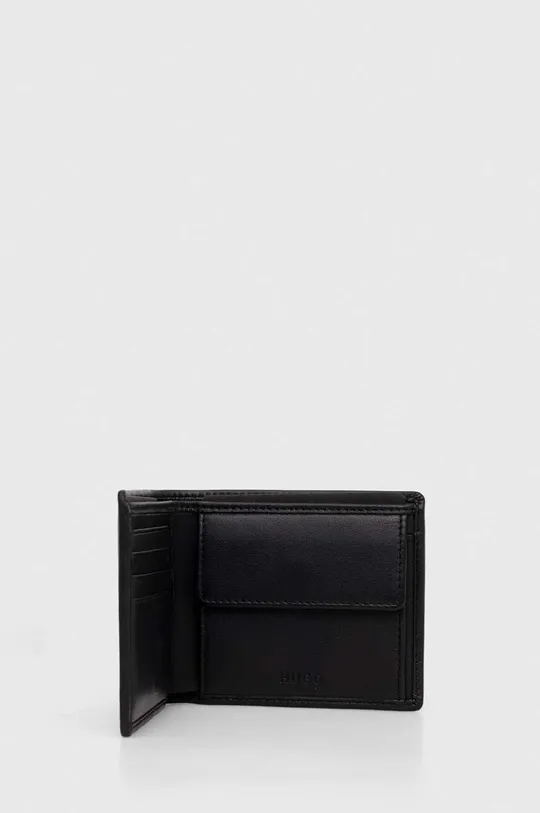 HUGO portfel skórzany czarny