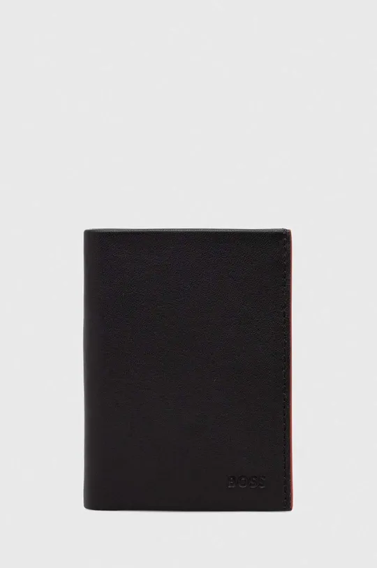 čierna Kožená peňaženka BOSS Pánsky