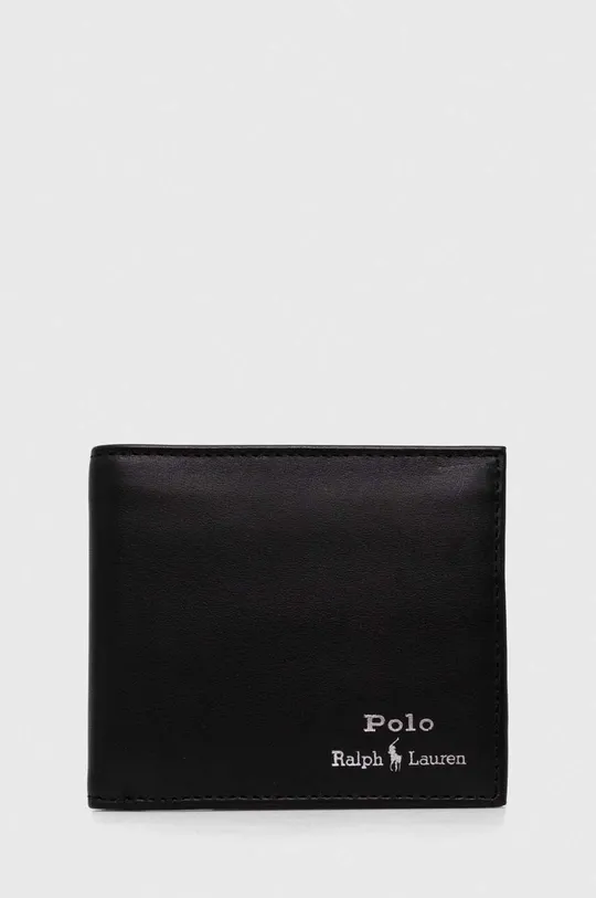 чёрный Кожаный кошелек Polo Ralph Lauren Мужской