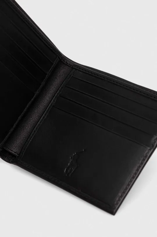 Шкіряний гаманець Polo Ralph Lauren Основний матеріал: 100% Коров'яча шкіра Підкладка: 100% Поліестер