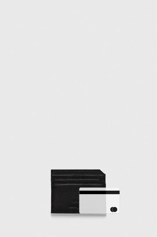 čierna Kožené puzdro na karty Polo Ralph Lauren