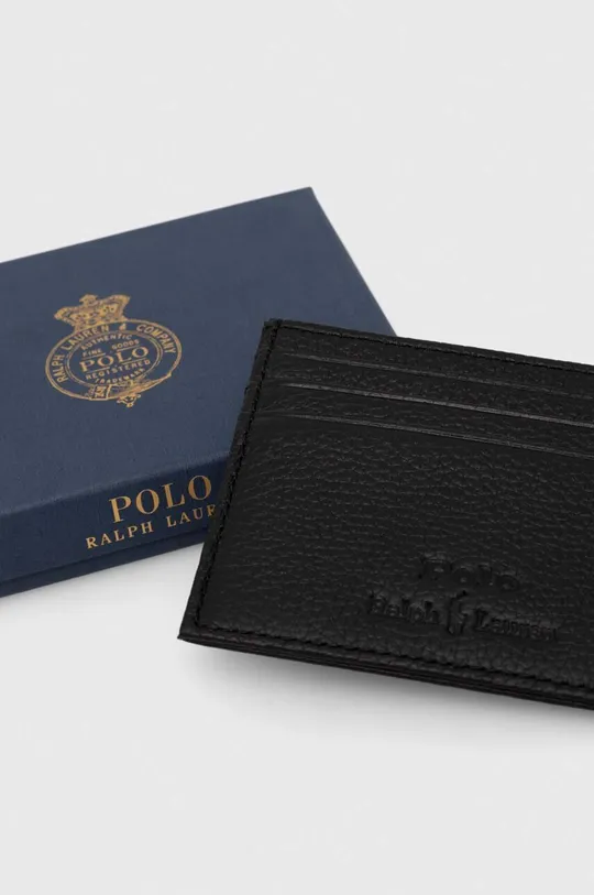 Kožené puzdro na karty Polo Ralph Lauren 100 % Hovädzia koža