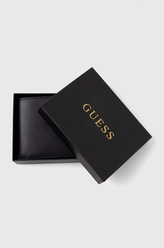 μαύρο Δερμάτινο πορτοφόλι Guess