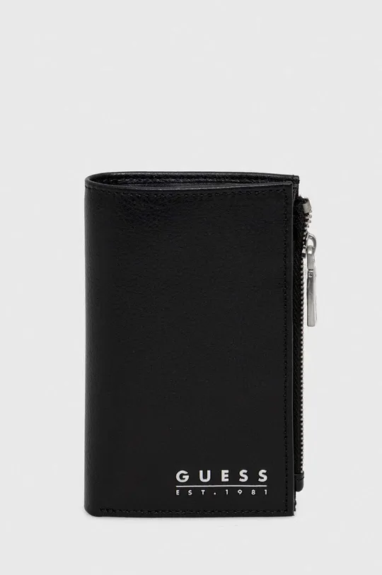 čierna Kožená peňaženka Guess Pánsky