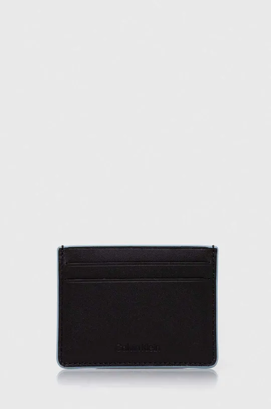чёрный Кожаный чехол на карты Calvin Klein Мужской
