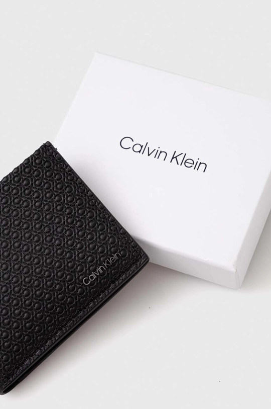 μαύρο Δερμάτινο πορτοφόλι Calvin Klein