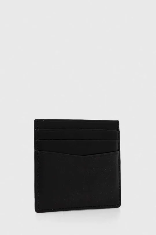 Usnjen etui za kartice Calvin Klein Jeans črna