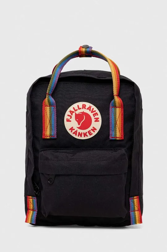Детский рюкзак Fjallraven Kanken Rainbow Mini узор чёрный F23621.550.907