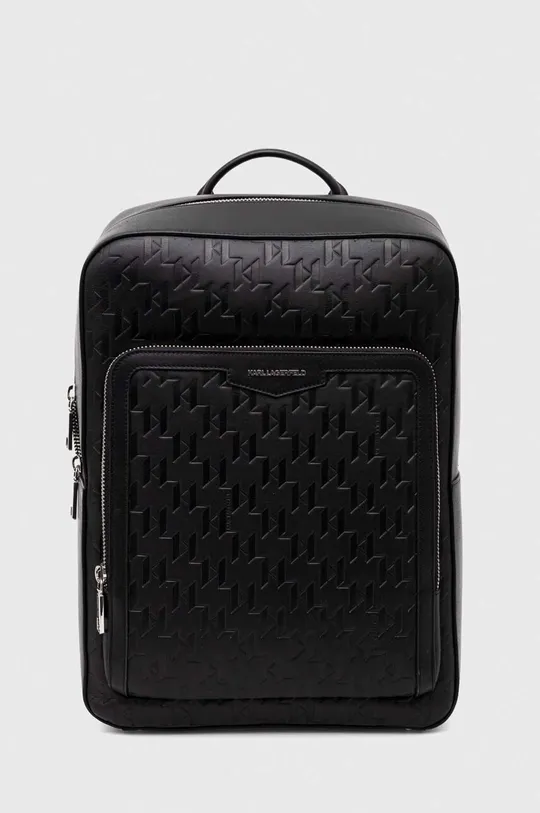 čierna Kožený ruksak Karl Lagerfeld Pánsky