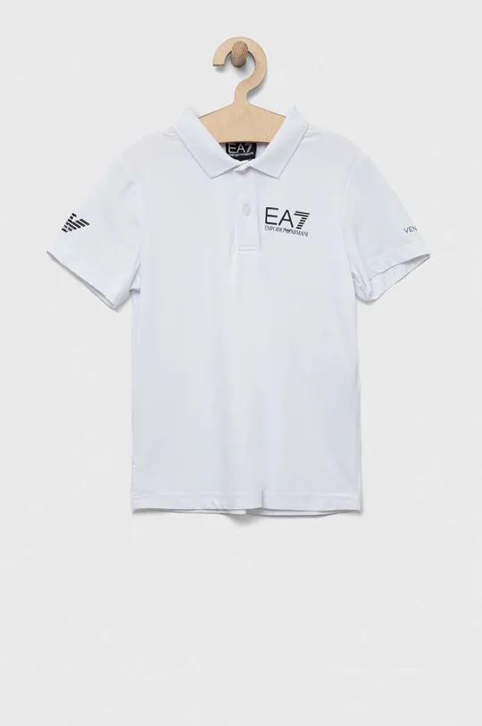 λευκό Παιδικό πουκάμισο πόλο EA7 Emporio Armani Για αγόρια