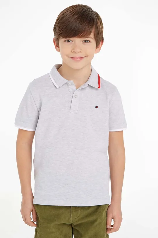 γκρί Παιδικά βαμβακερά μπλουζάκια πόλο Tommy Hilfiger Για αγόρια