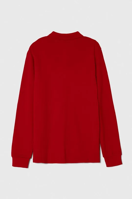 Detská bavlnená košeľa s dlhým rukávom United Colors of Benetton červená