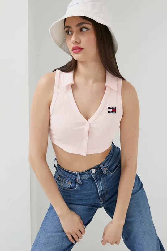 roza Top Tommy Jeans