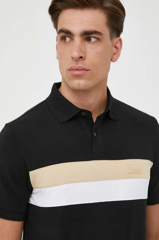 čierna Polo tričko Karl Lagerfeld