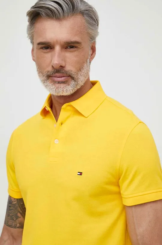 žltá Polo tričko Tommy Hilfiger Pánsky