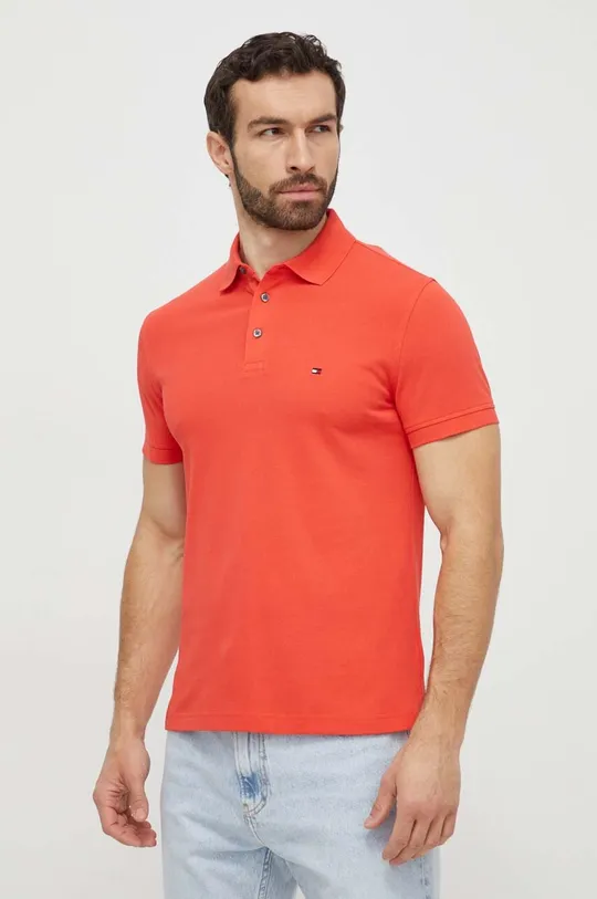 Polo tričko Tommy Hilfiger oranžová