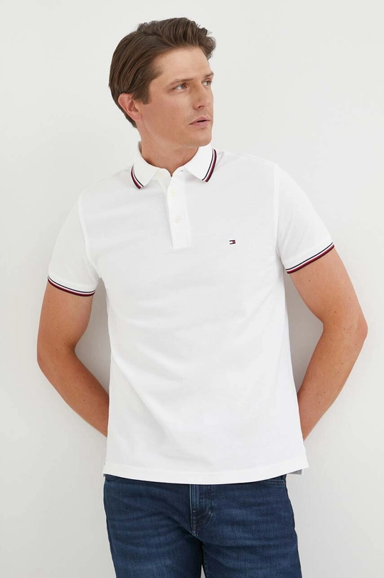 biały Tommy Hilfiger polo Męski