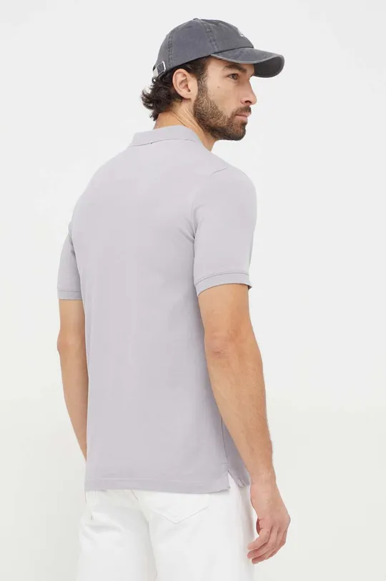 Polo tričko Calvin Klein sivá