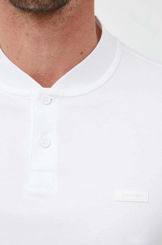 Bavlněné polo tričko Calvin Klein K10K111201 bílá