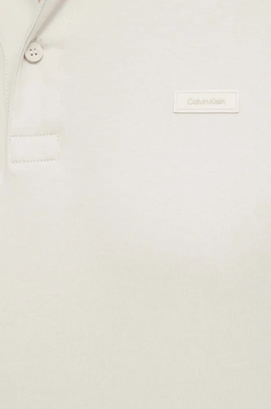 μπεζ Βαμβακερό μπλουζάκι πόλο Calvin Klein