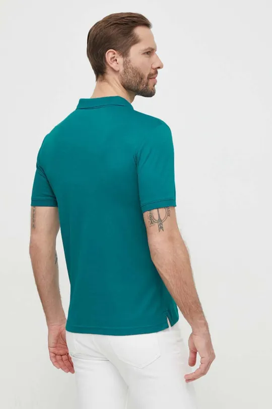 Βαμβακερό μπλουζάκι πόλο Calvin Klein πράσινο