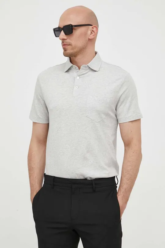 siva Polo majica s dodatkom lana Polo Ralph Lauren Muški