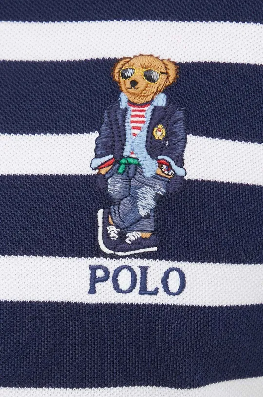 Βαμβακερό μπλουζάκι πόλο Polo Ralph Lauren σκούρο μπλε